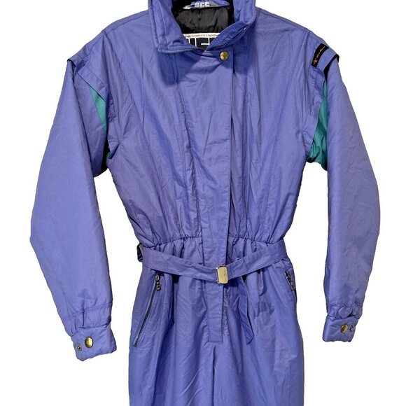 Vintage Henri Charles Colsenet Snowsuit Women's Sz 36 (S)  Purple Snow Ski HCC - Picture 4 of 13